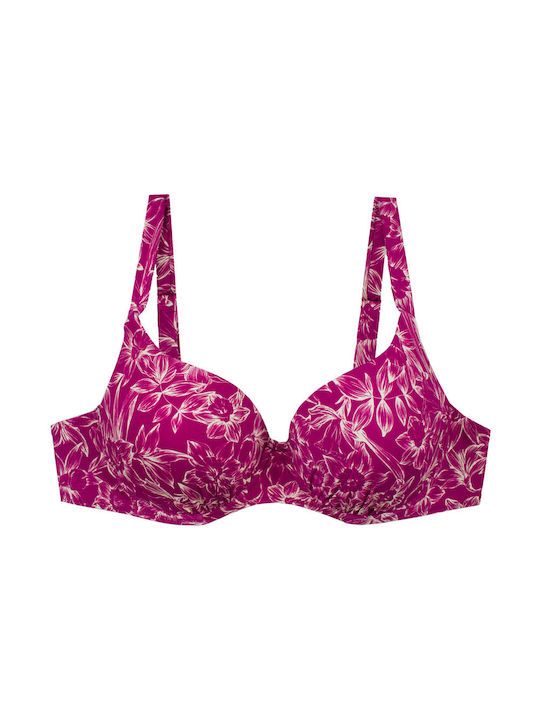 Bonito Bikini Set Bra & Slip Bottom Fuchsia Floral