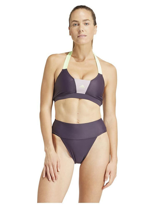 Sportswear Colorblock Set Bikini Μπουστάκι Ψηλόμεσο Μωβ