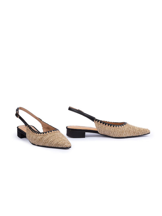 Joys Pointy Slingback Ballerinas Beige