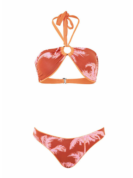 Vibrant Orange Bikini Set Triangle With Removable Padding Vibrant Orange