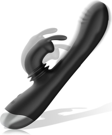 Black&silver Dj Adam Wiederaufladbarer Silikon Kaninchen Stimulator Schwarz