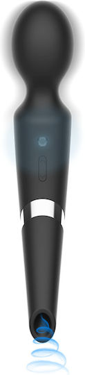 Masajator din silicon reîncărcabil Black&Silver Beck cu funcție de aspirație, negru