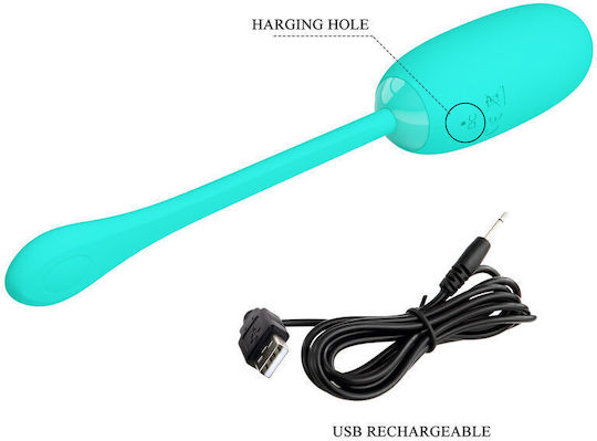 Pretty Love Julius Waterproof-rechargeable Vibrating Egg Aqua Green