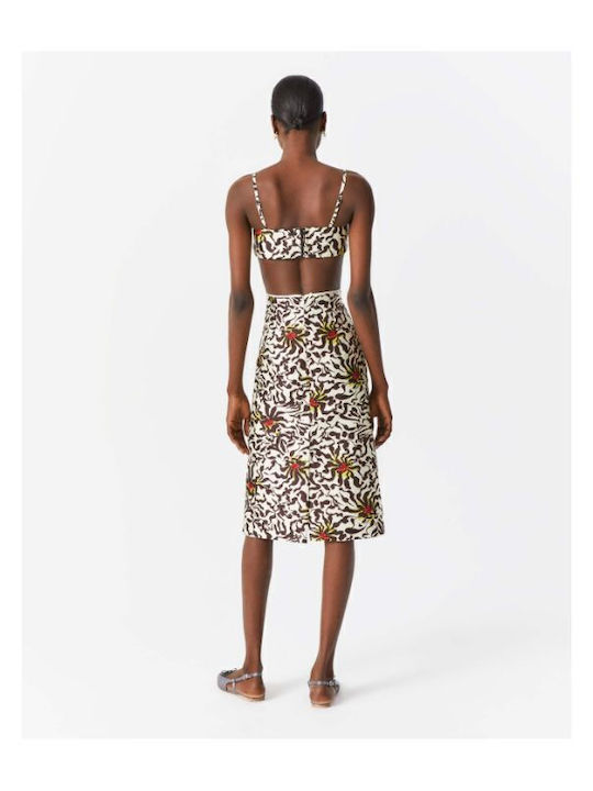Pencil High-waisted Skirt Brown