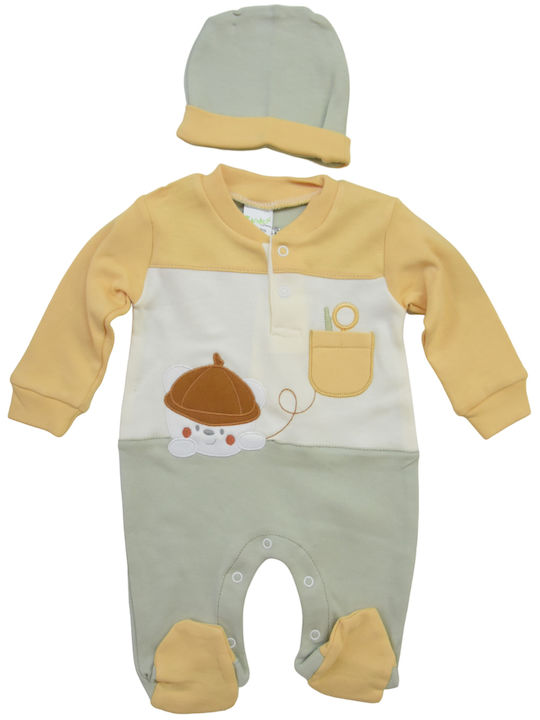 Poulain Set Baby Strampler Beige/khaki