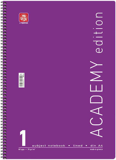 Typotrust Spirale Schulheft Geregelt A4 Academy Rote