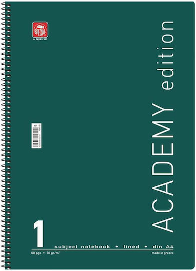 Typotrust Spirale Schulheft Geregelt A4 Academy Rote