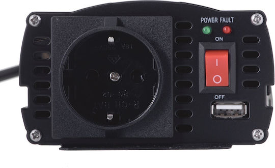 Volt Polska Inverter für Autos Modifizierte Sinuswelle zur Umwandlung von 12V DC in 230V AC mit 1xUSB