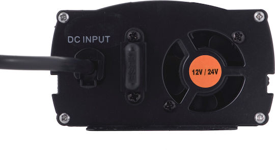 Volt Polska Inverter für Autos Modifizierte Sinuswelle zur Umwandlung von 12V DC in 230V AC mit 1xUSB