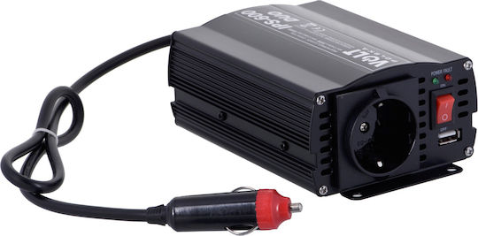 Volt Polska Inverter für Autos Modifizierte Sinuswelle zur Umwandlung von 12V DC in 230V AC mit 1xUSB