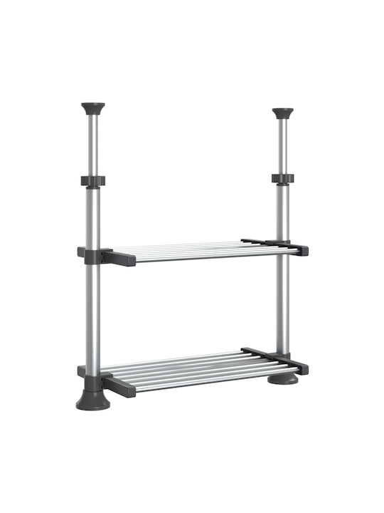 vidaXL Metal Microwave Oven Stand 50x25x50cm Silver