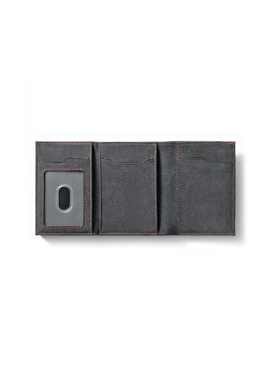 Card Holder Wallet Cactus Alcantara RFID Double Grey