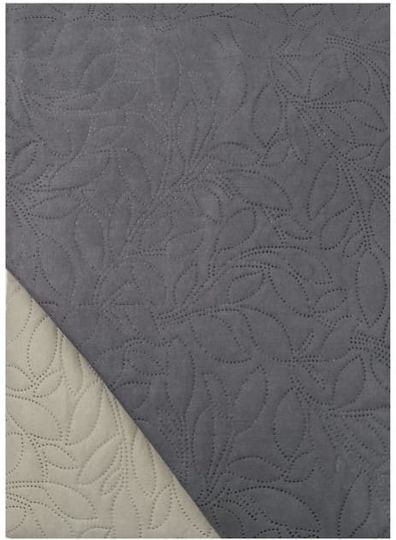Tagesdecken Einzel Grau/Dunkelgrau 160x220cm