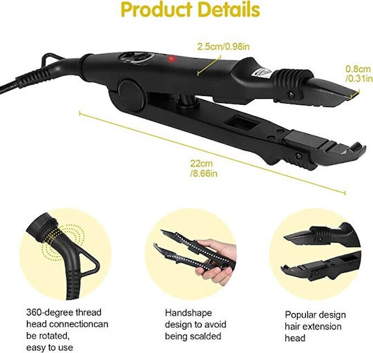 Set profesional de extensii de keratină Zola 230 V negru
