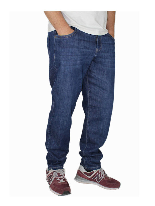 Men's Jeans Pants Elastic Blue