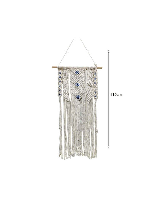 Hanging Decorative Macrame made of Fabric 110cm 1pcs