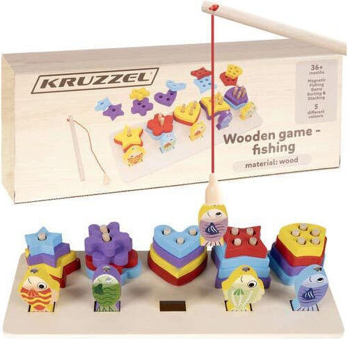 Kruzzel Wooden Fishing Game Fishing For 3+ Years