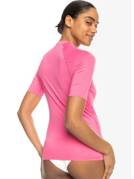 Roxy Whole Hearted Women's Short Sleeve Sun Protection Shirt Pink
