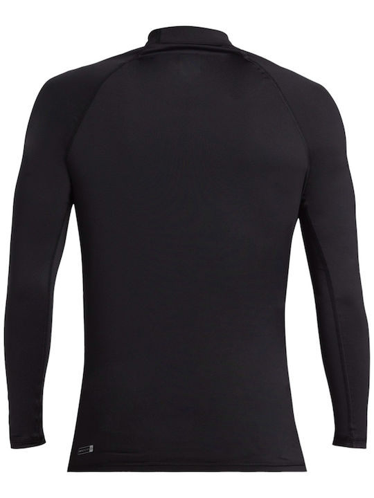 Quiksilver Everyday Upf50 Bărbați Mânecă lungă Tricou de protecție solară Negru