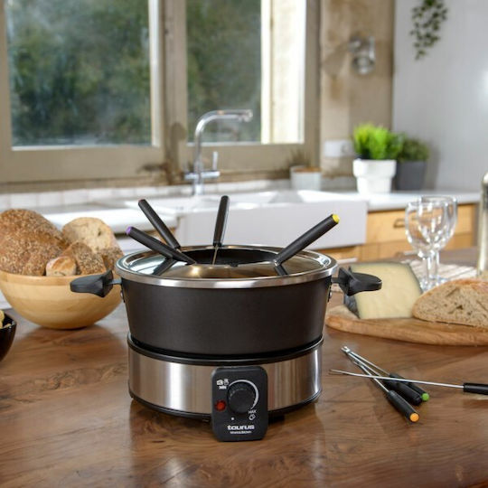 Taurus Electric Stainless Steel Fondue Pot Black 15.9x24.1cm
