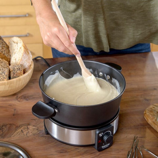 Taurus Electric Stainless Steel Fondue Pot Black 15.9x24.1cm