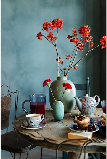 PiP Studio Flower Festival Βάζο Γενικής Χρήσης με Καπάκι από Πορσελάνη Μπλε 1500ml