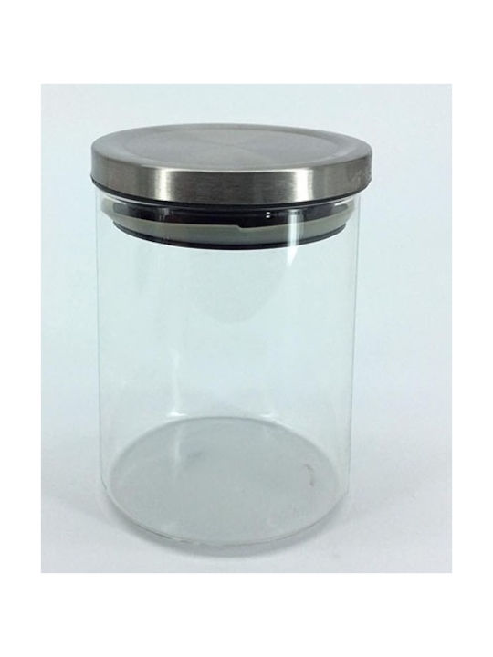 ArteLibre Set 2 Pieces General Use Glass Transparent Jars with Lid 800ml
