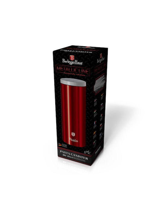 Berlinger Haus Passion Collection Vase Pasta with Lid made of Stainless Steel Red 1650ml