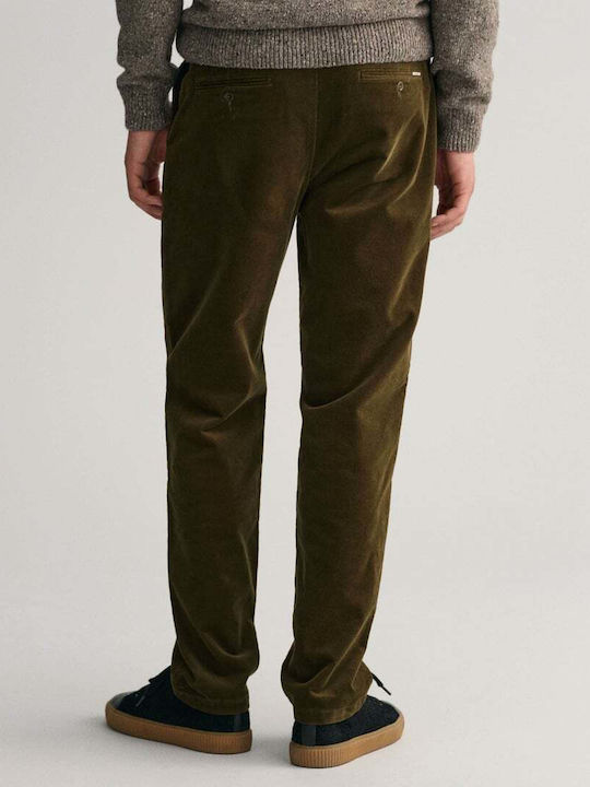 Gant Men's Trousers Chino in Regular Fit Green