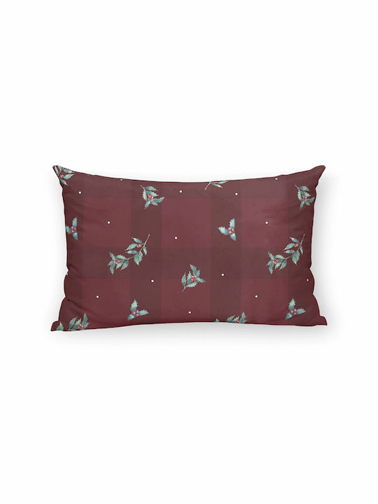 Muaré Christmas Decorative Pillow Red 30x50cm