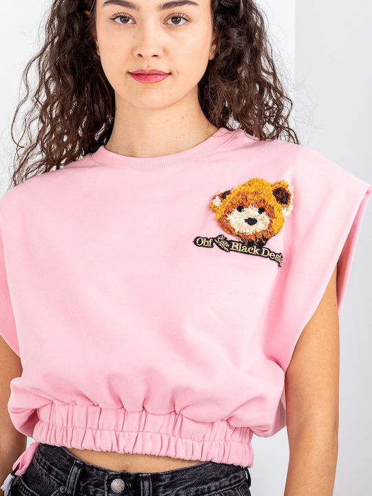 Damen Bluse Baumwolle Pink