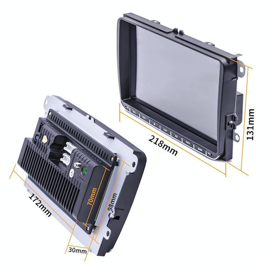 Auto-Audiosystem 2DIN (Bluetooth/USB/AUX/WiFi/GPS/Apple-Carplay/Android-Auto) mit Touchscreen 9"