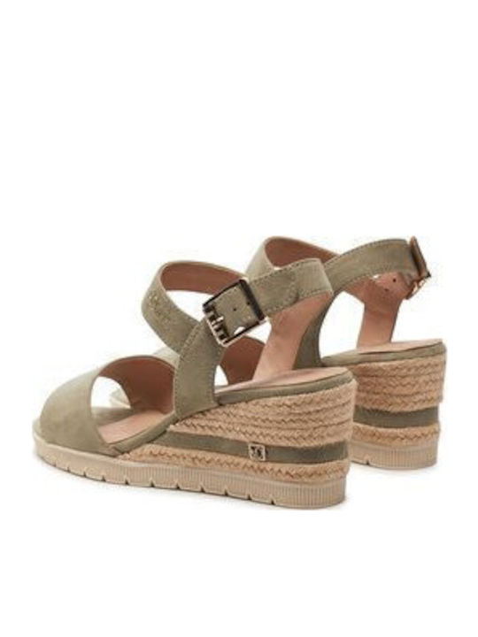 Damenplattformen Khaki