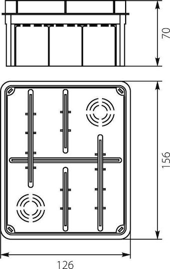 Elektro Plast Flush Electrical Box for Drywall IP40 in Orange Color