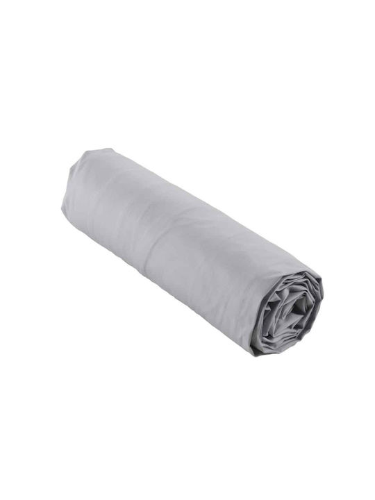 Douceur d'Intérieur Sheet Super-Double with Elastic 160x200cm. Gray