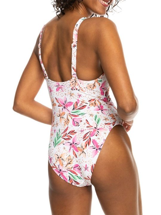 Roxy Beach Classics One-Piece Swimsuit Floral White