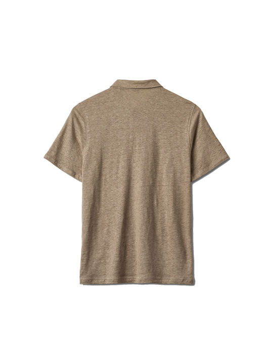 Gabba Bluza Bărbătească cu Mânecă Scurtă Polo beige