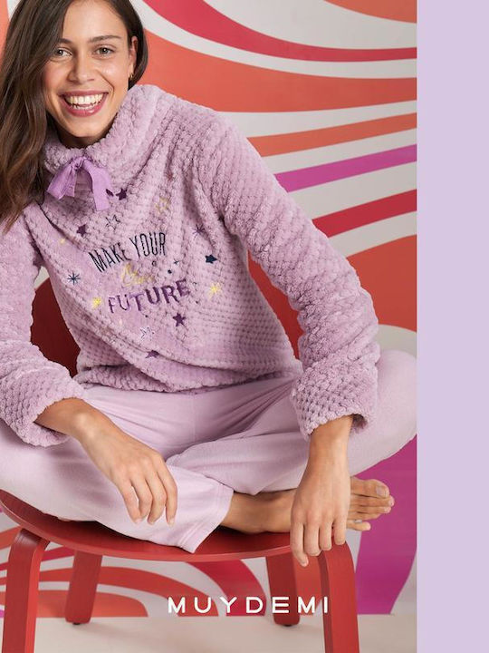 Muydemi Winter Women's Pyjama Set Purple