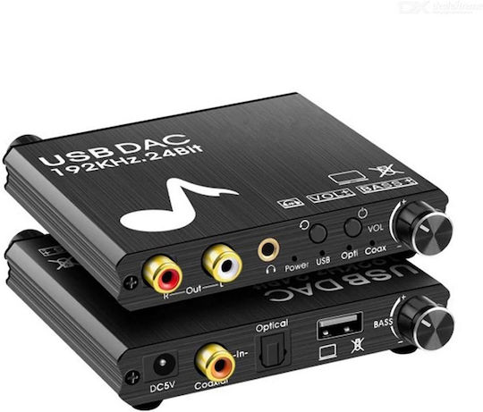 Dac-192khz/24bit Wy-02196 Audio Device Accessories Digital to Analog Audio Converter Coaxial / Toslink / USB - A Female to RCA Female DAC-192KHZ/24BIT