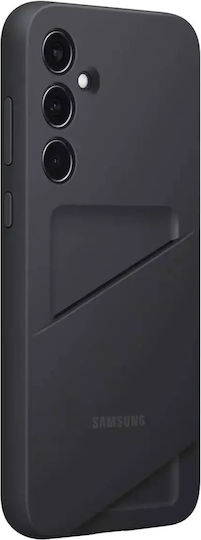 Samsung Umschlag Rückseite Silikon / Kunststoff mit Kartenhalter Schwarz (Galaxy A35)