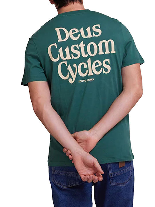 Deus Ex Machina Deus T-shirt Bărbătesc cu Mânecă Scurtă Verde