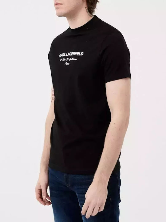 Karl Lagerfeld Herren T-Shirt Kurzarm BLACK