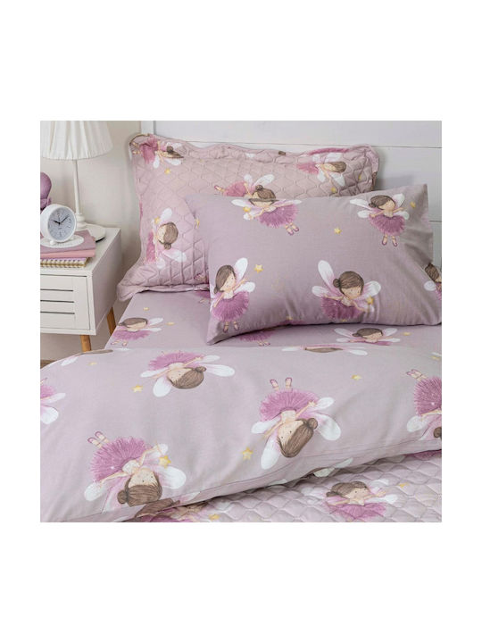 Borea Kids Duvet Cover Single Cotton Lilac 160x240cm