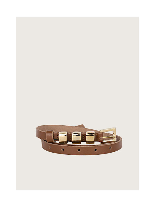 Leather Twist Leather Women's Belt White