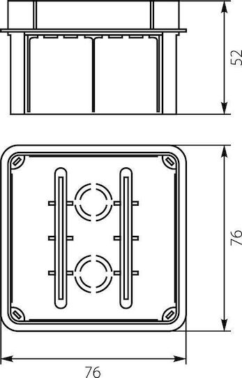 Elektro Plast Flush Electrical Box for Drywall IP40 in Orange Color