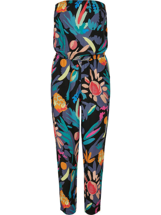 Damen Trägerlos Einteiler Anzug Black