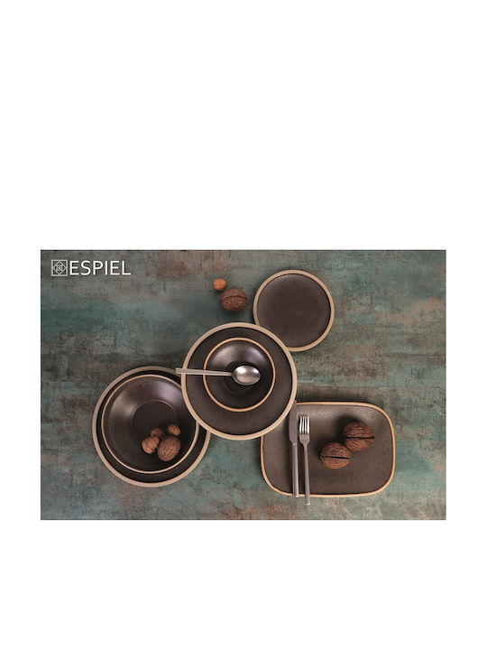 Espiel Karma Сервизна Плато от Порцелан Кафяв 33.5x23бр 1бр