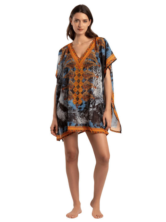 Admas Damen Kaftan Strand Multicolour