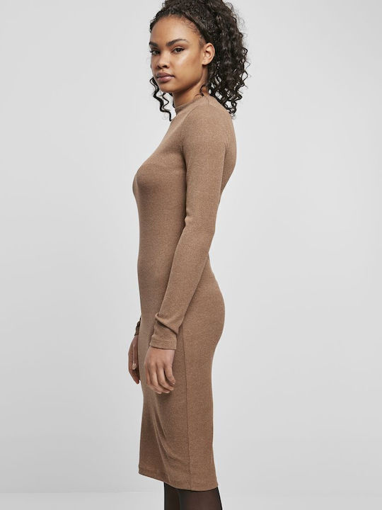Midi Kleid Dark Khaki