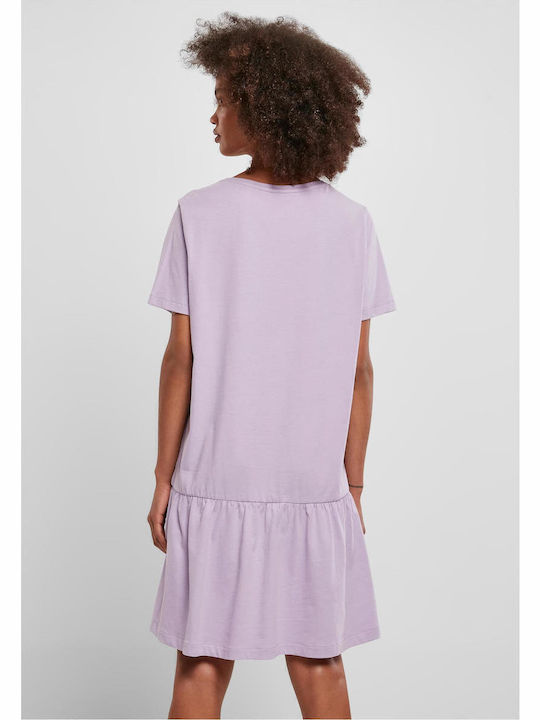 Rochii De Vară Pentru Femei Tricou Cu Volane Lila